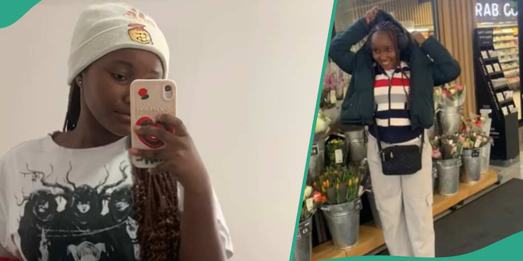 Nigerian lady moves abroad as a teenager, captures her final moment at the airport and plane