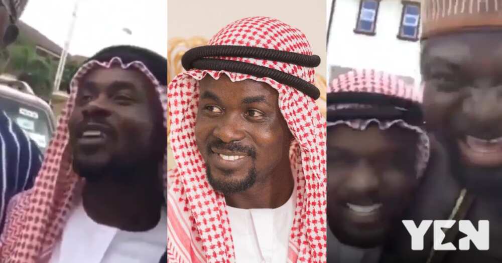 Menzgold: NAM1 spotted 'chilling' with Muslim friends on salah day in video after his bail
