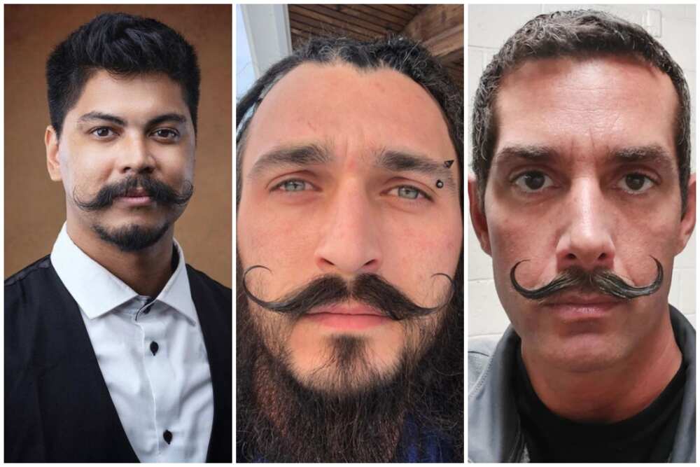 Famous handlebar moustache
