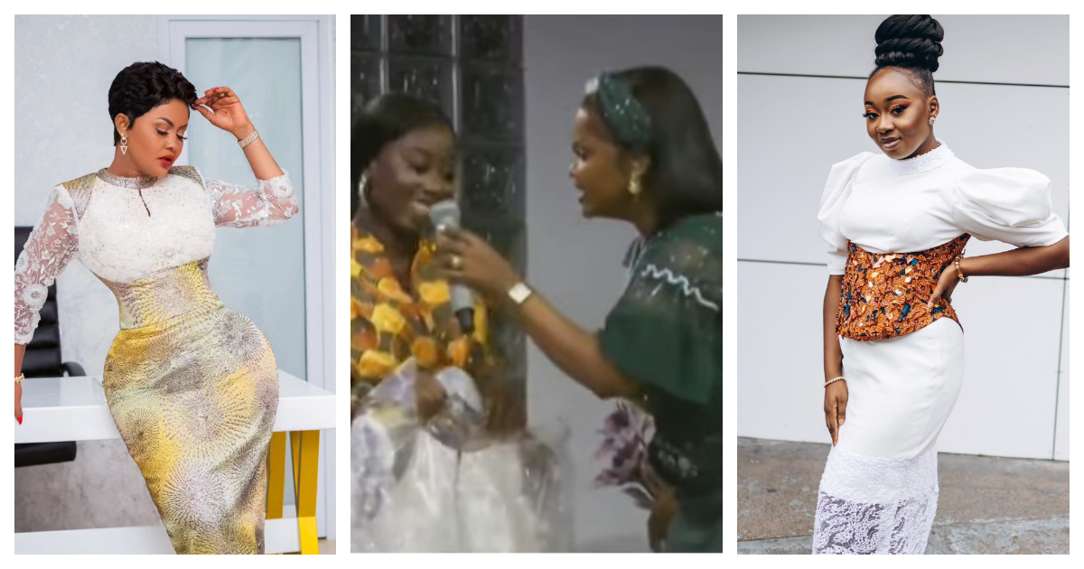 Nana Ama McBrown gives one lucky Onua Showtime studio audience her expensive dress