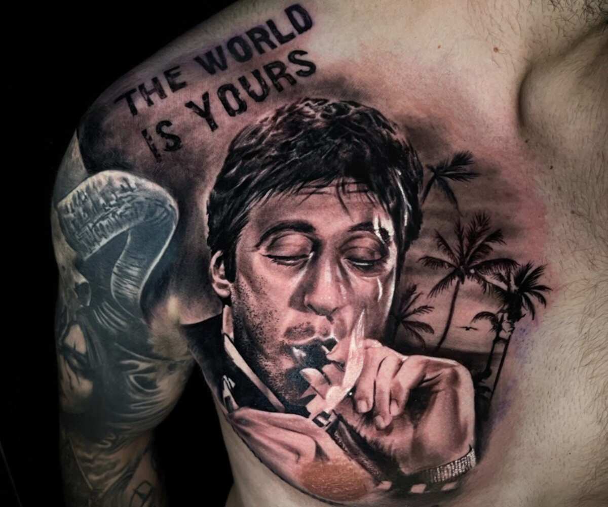 The world is yours statue tattoo  Arm tattoos for guys Hand tattoos for  guys Tattoos for guys