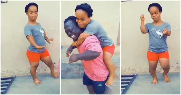 “Can she carry belle?”: Video of small-sized couple serving love vibes pops up; lady shakes her cute waist, many react