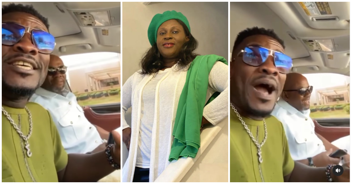 Gospel artiste Esther Smith reacts as Asamoah Gyan sings her song in video