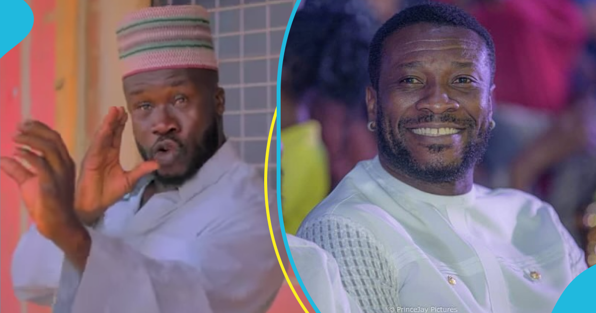 Dr Likee visits Asamoah Gyan at home, upsets the ex-player with a Funny display, fans react