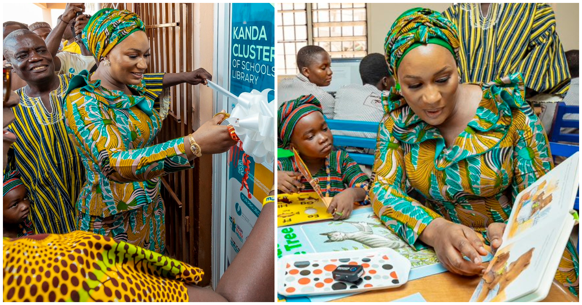 Samira Bawumia commissions learning and literacy centre at the Kanda cluster of schools; donates over 200,000 books