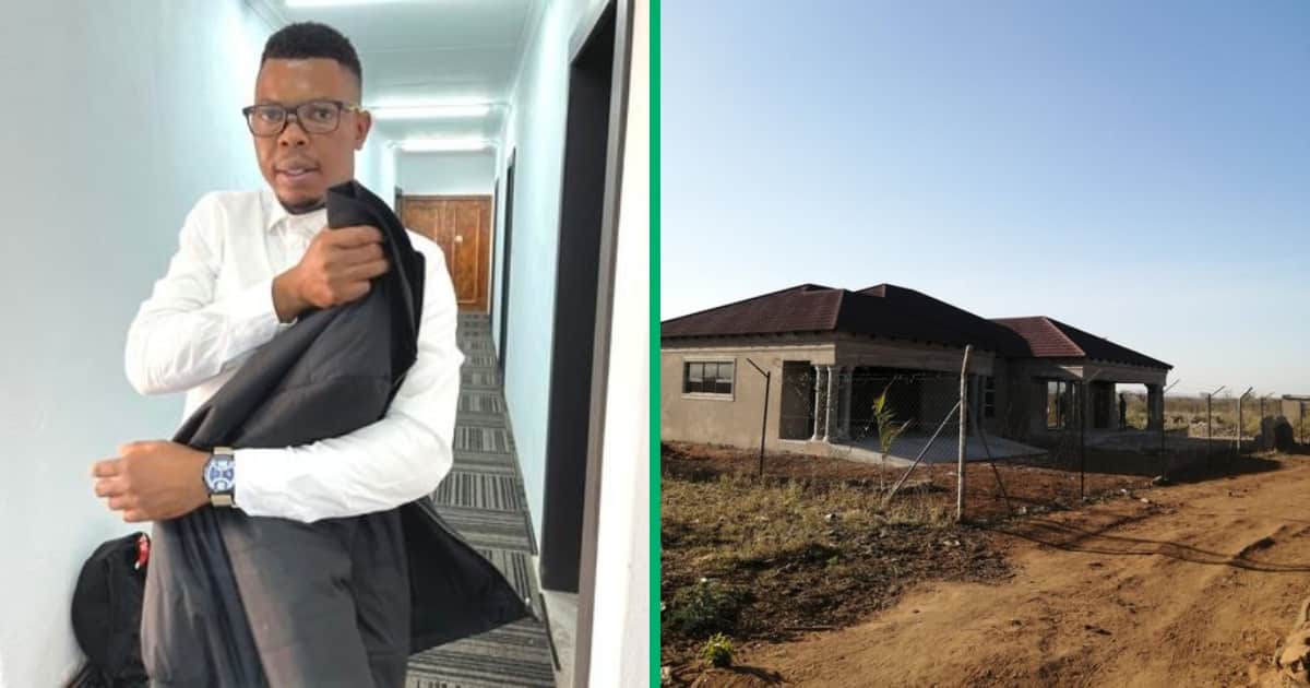 Twitter user @MabasaRodney showed off pictures of his stunning completed home with pride