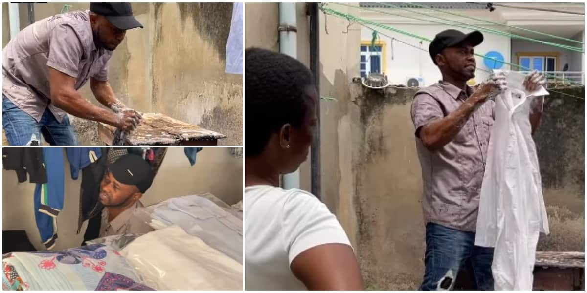 Meet the blind Nigerian man who has been a dry cleaner for the past 20 years