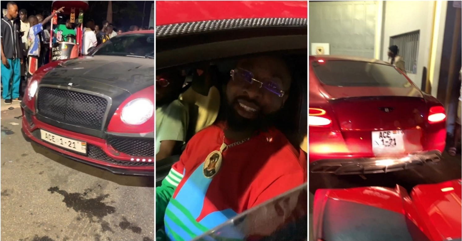 Wizkid: Wealthy Ghanaian, Man Ova Wise, Causes Stir As He Drives Dusty Bentley To Concert
