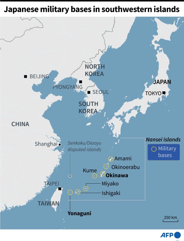 Japanese military bases in southwestern islands