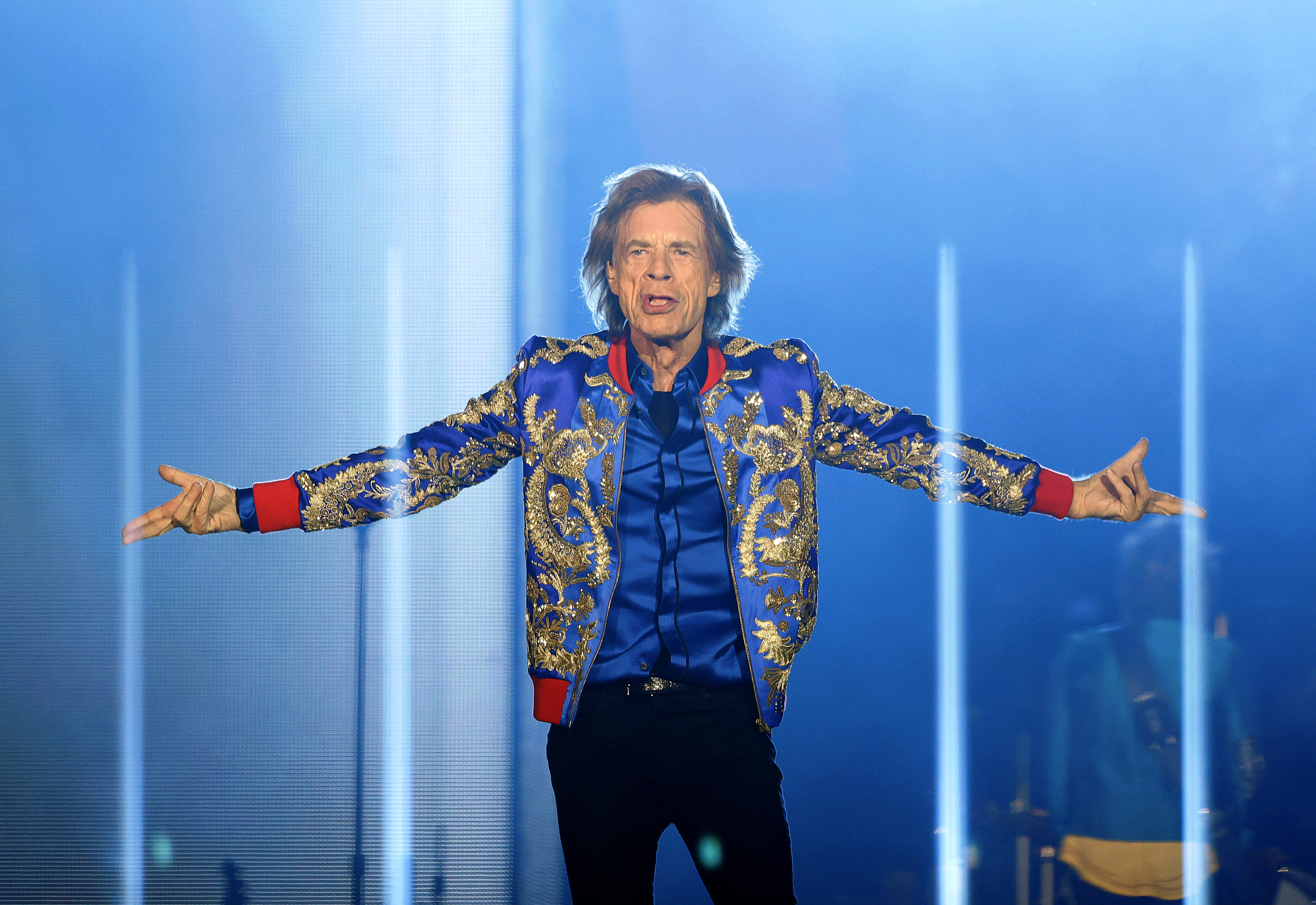 Mick Jagger of The Rolling Stones performs