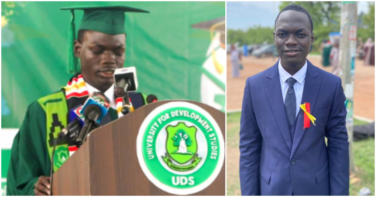 Photos of UDS valedictorian Abdul Rahman Lansah.
