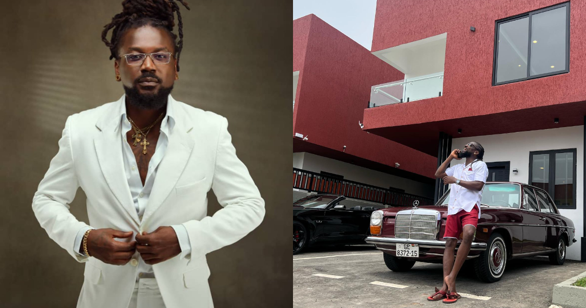 Samini shows off wealth; drops photos of East Legon 'mansion' and cars