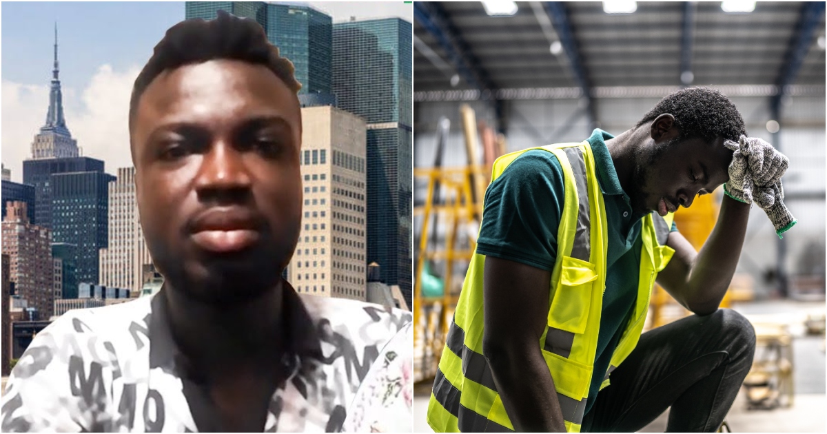 Photo of a Ghanaian man and a construction worker