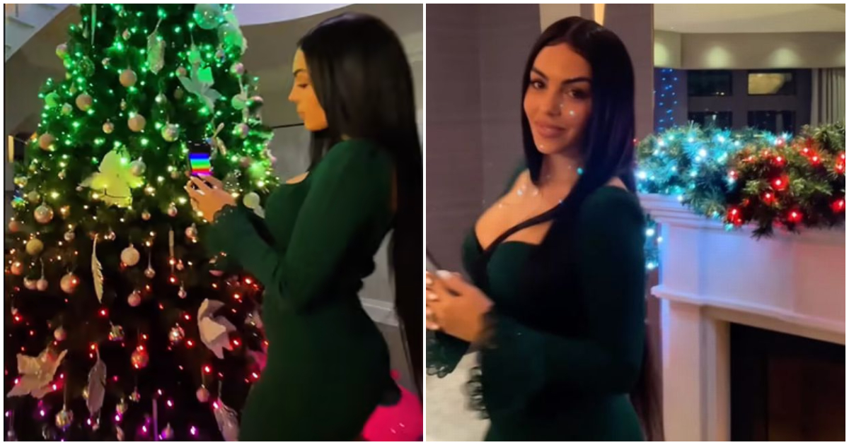 Georgina shows her fans her lovely Christmas decorations