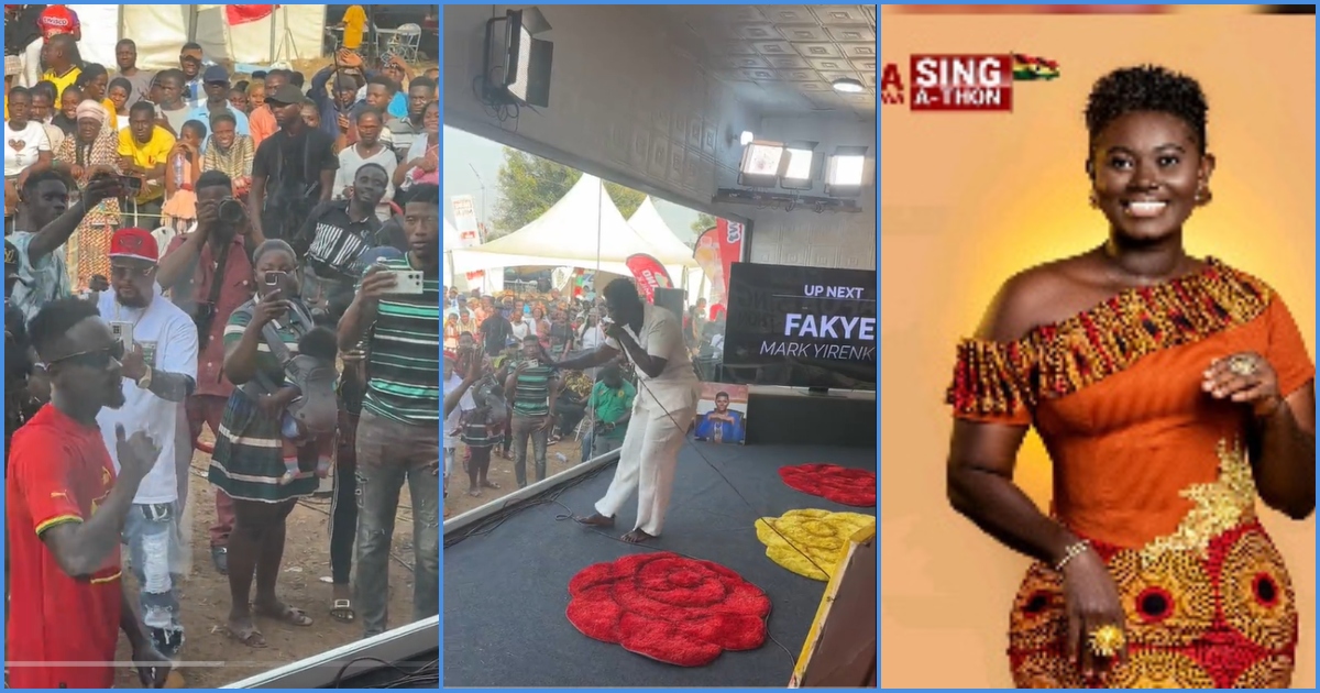 Mr Eazi supports Afua Asantewaa at her sing-a-thon in video, Ghanaians hail him