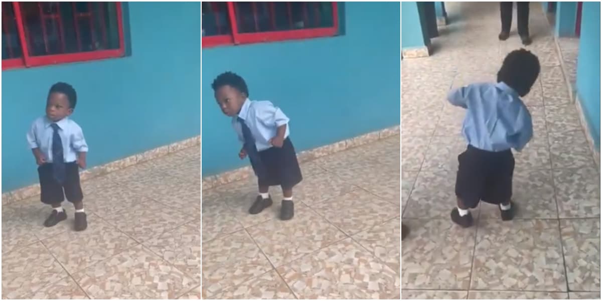 Nigerian man shocked as his son didn't cry on 1st day in school, here's what little boy did that got many talking