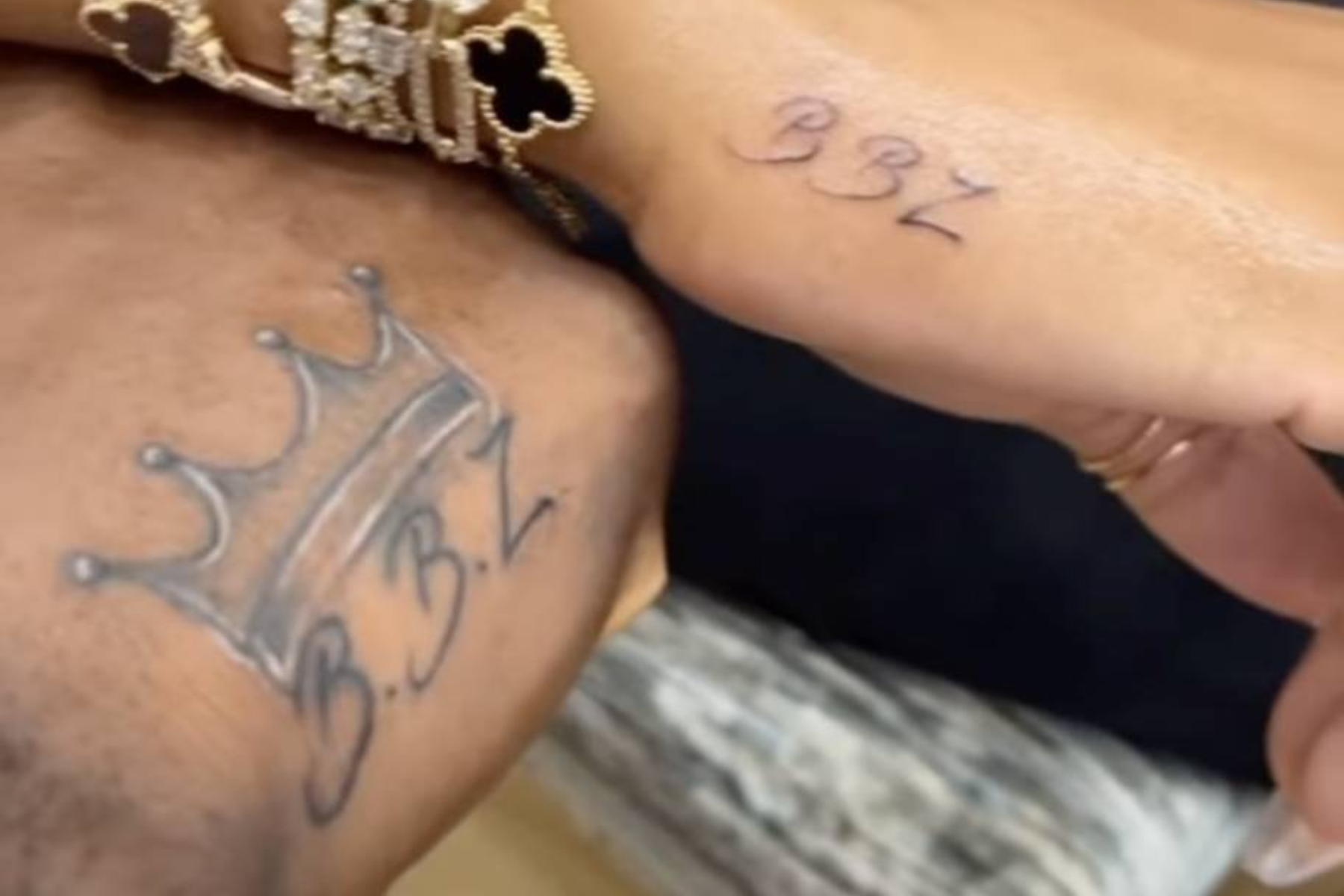 LeBron James has a BBZ tattoo under his crown tattoo on his arm