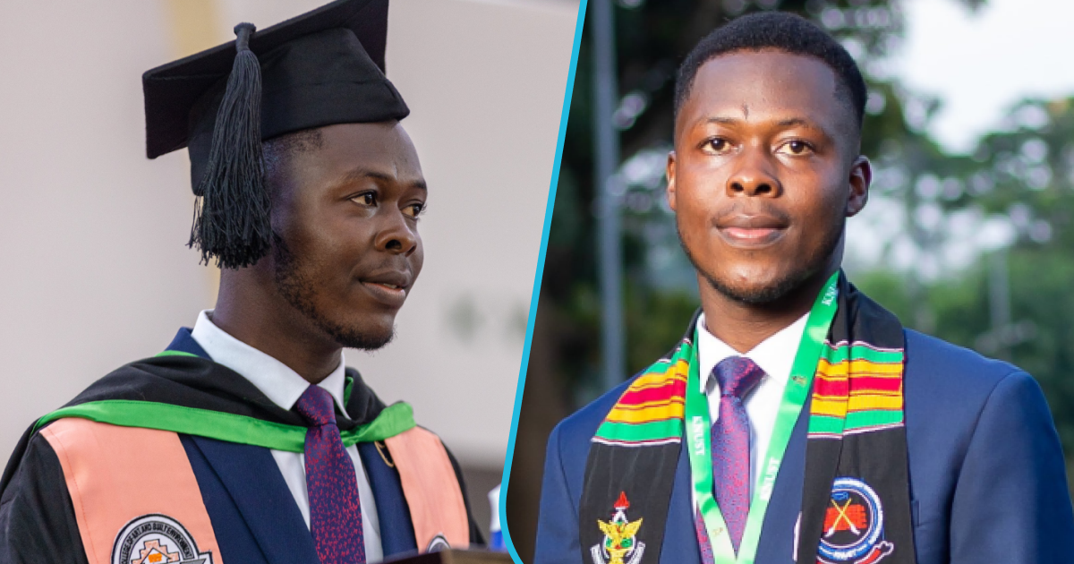 KNUST: College of Art and Built Environment best student honoured by GhIS, netizen says “big inspiration”