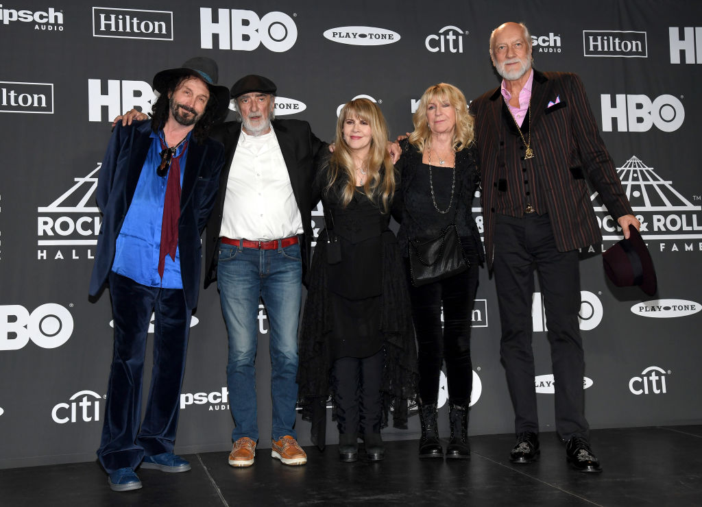 From L to R: Mike Campbell, John McVie, Stevie Nicks, Christine McVie, and Mick Fleetwood.