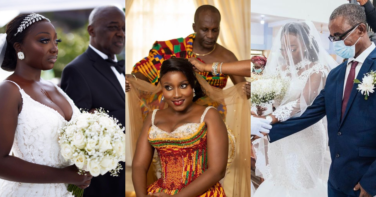 Wedding photos: 10 Ghanaian Father and Bride Moments that will Leave you Emotional