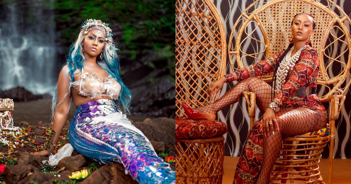 Hajia4reall: Instagram model drops photos dressed like 'maame water'
