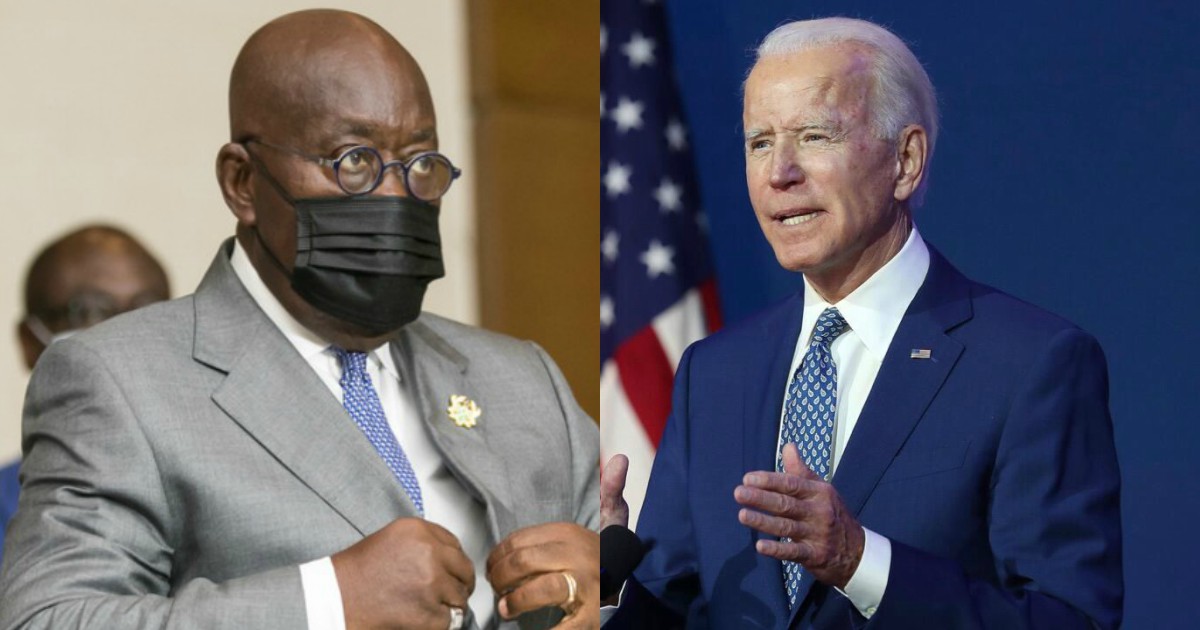 I look forward to us working to address our common problems - Biden to Akufo-Addo