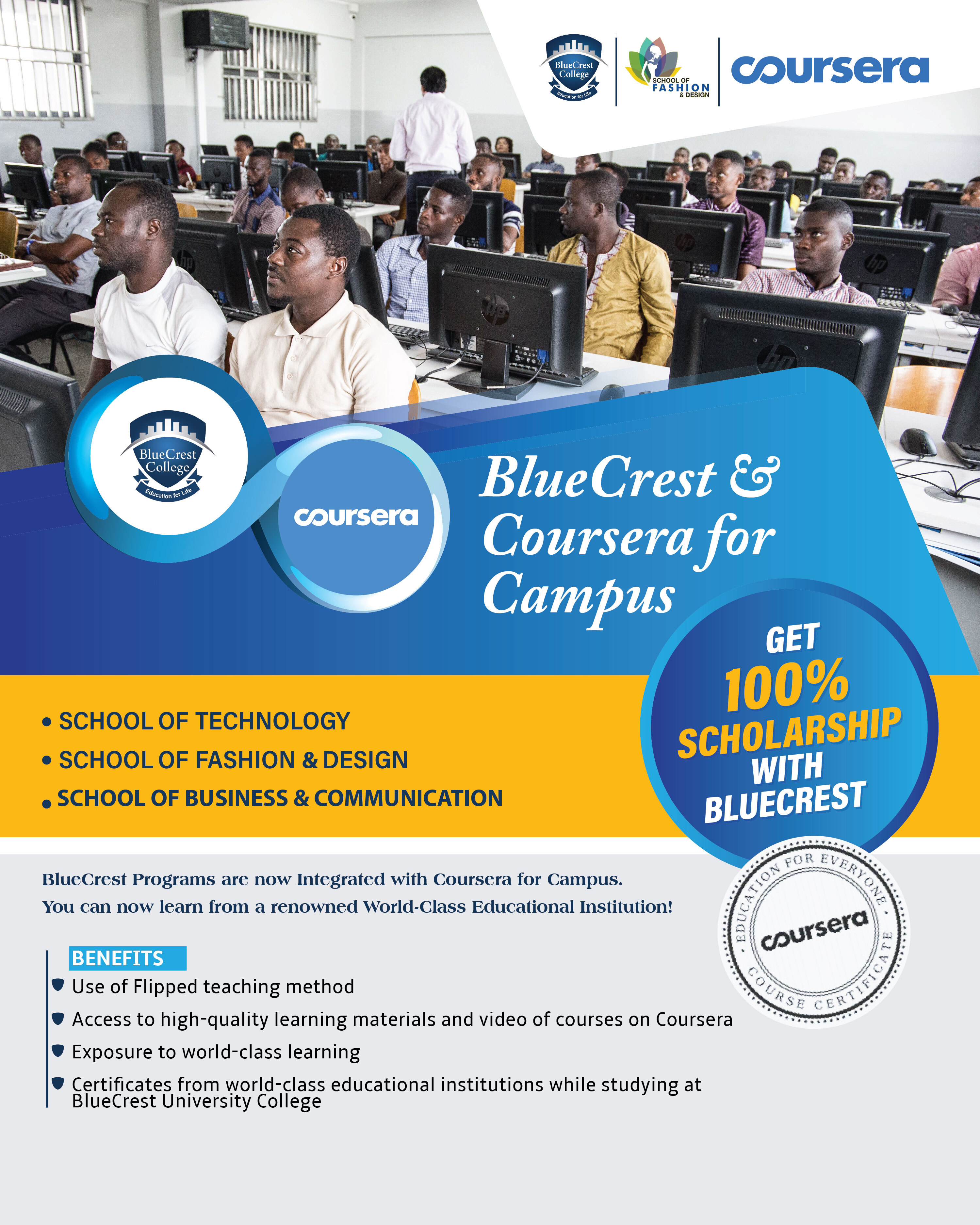 Bluecrest University College Partners With Coursera For Flipped And Hybrid Learning
