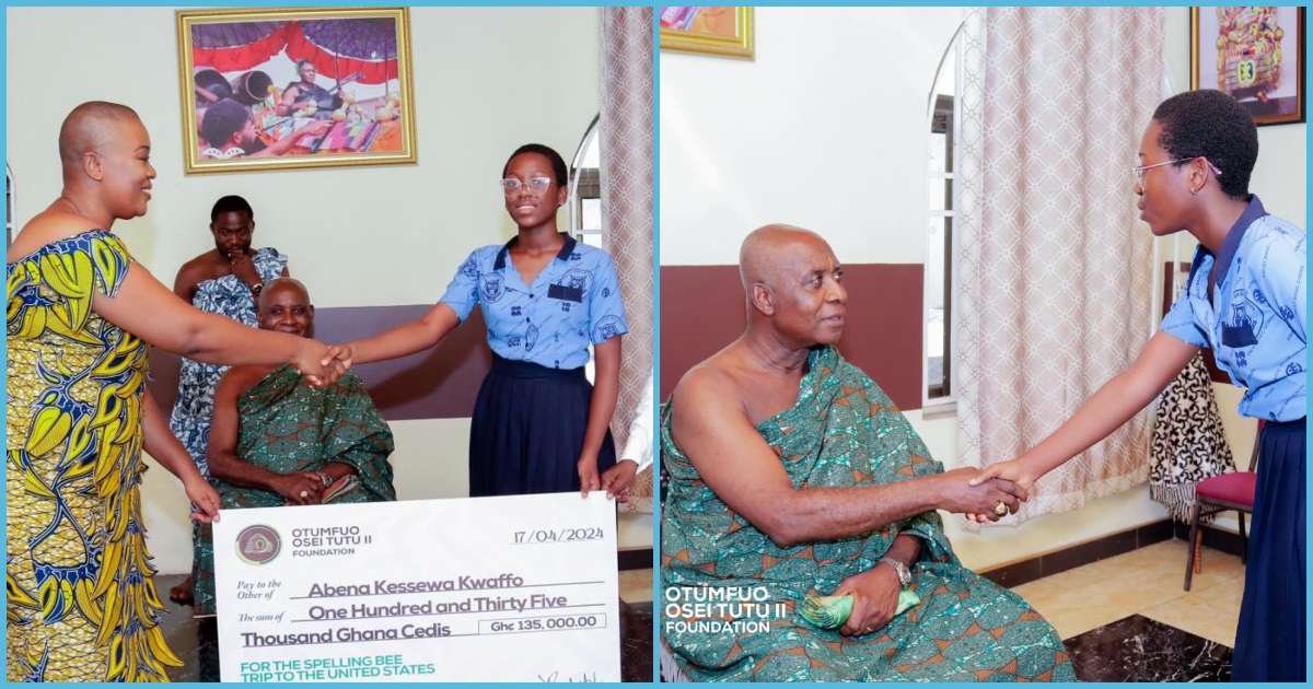 Otumfuo Osei Tutu Foundation: 13-year-old delights as she gets GH¢135,000 for excelling in Spelling Bee