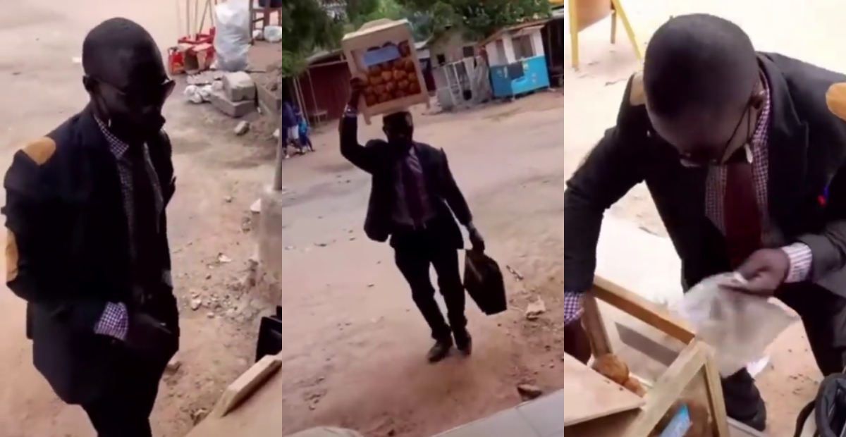 Meet the man who wears suit and tie along with briefcase to sell bofrot