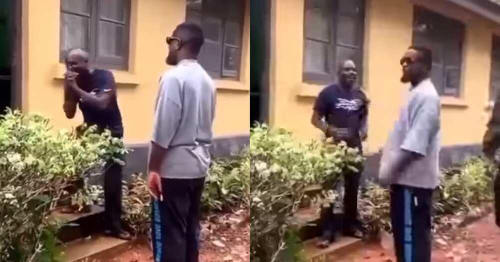 Fan of Sarkodie can't keep calm as the rapper gives him unexpected visit in his house