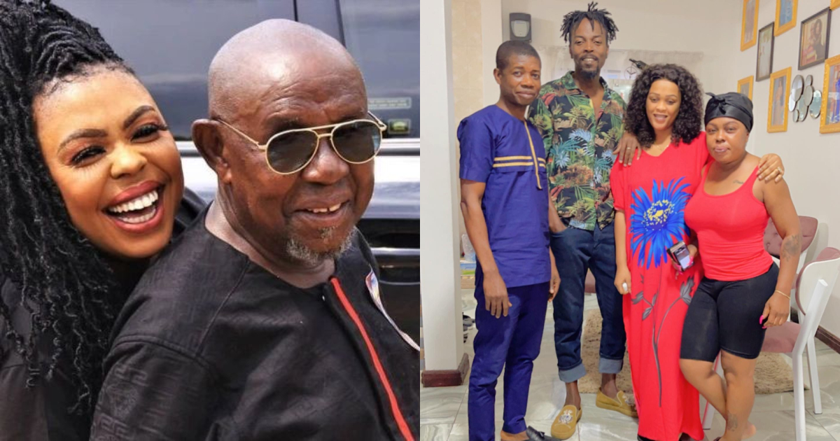 Heartwarming photos drop as Kwaw Kese and wife visit Afia Schwar to mourn with her