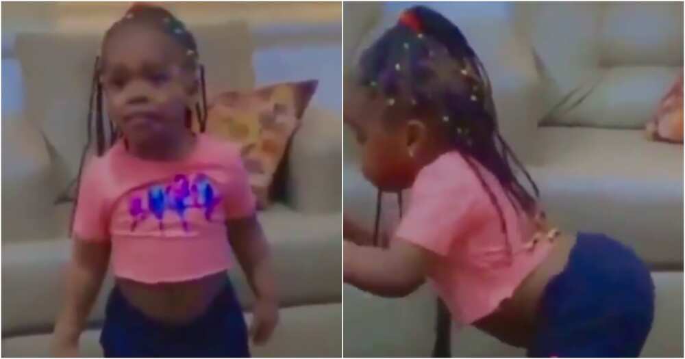 Tech generation: Little girl proves her dance skills as she boldly wines her waist in video