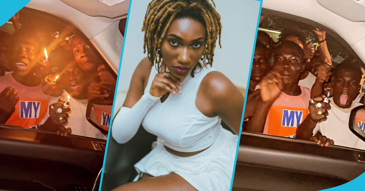Wendy Shay jams with fans at 3:05am on the streets of Accra to her new song Africa Money
