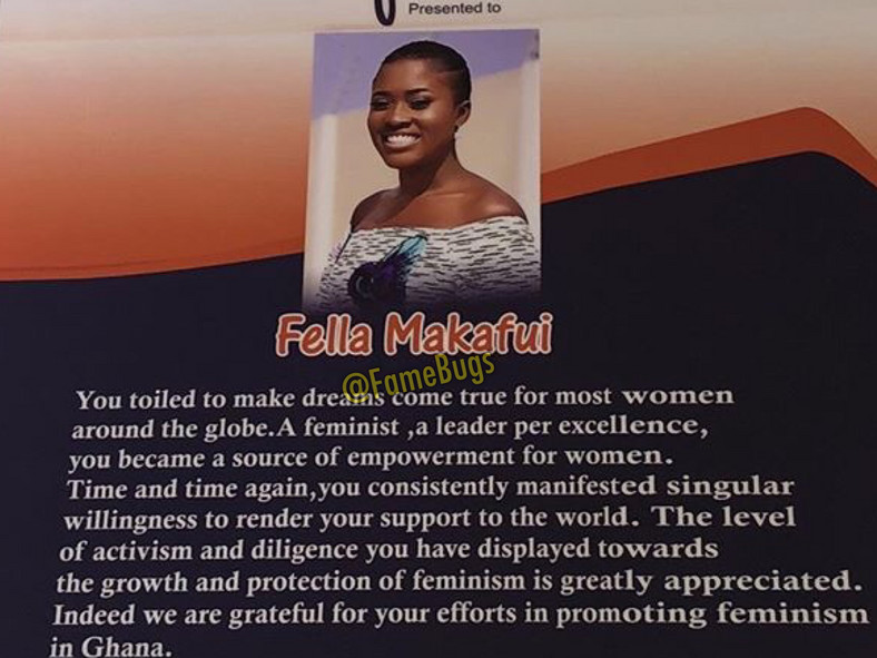 Fella Makafui honoured for her global role in women empowerment