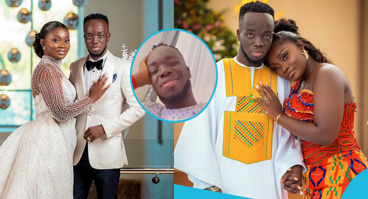 Akwaboah looks happy and healthy in a new video while on his honeymoon: "First time seeing him smile"
