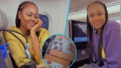 Yvonne Nelson shares time of luxurious trip on plane, video sparks sweet remarks