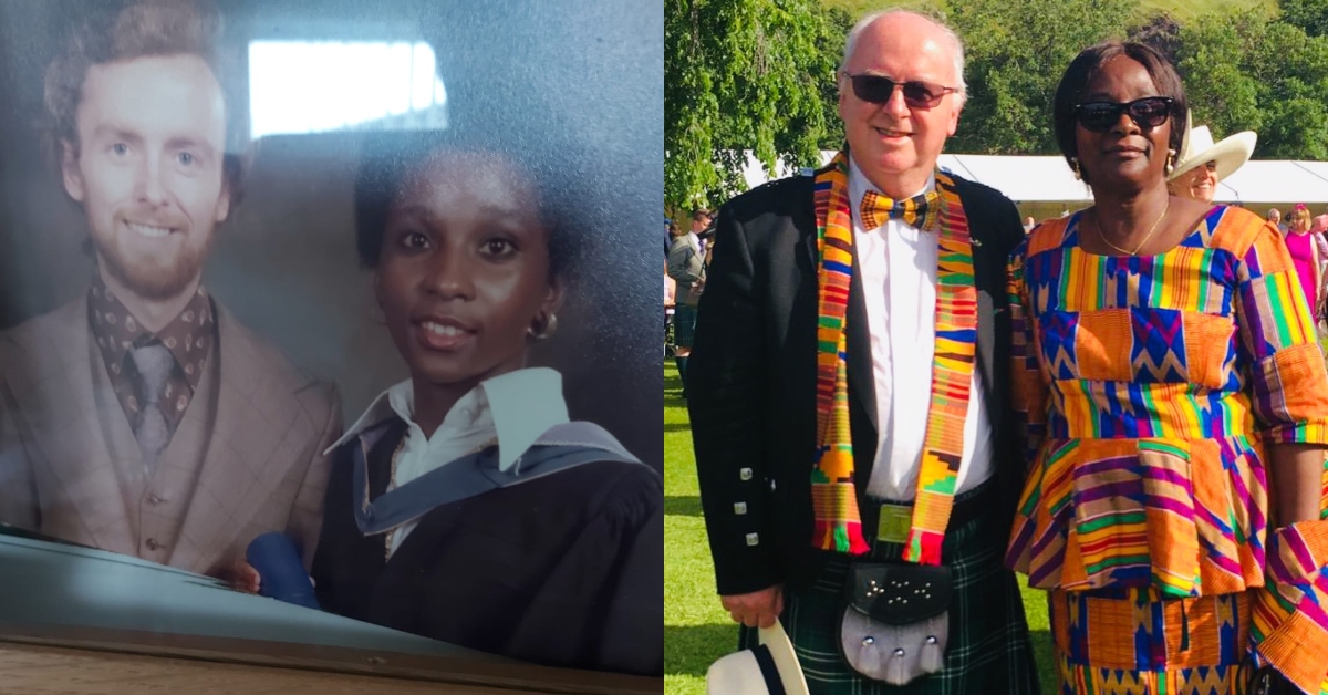 Renowned white professor drops 44-year-old photo showing his Ghanaian wife remains young