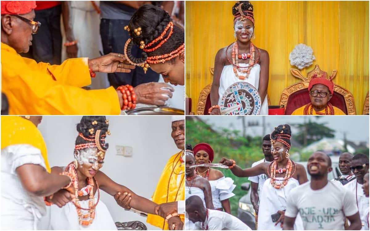 Joy as Nigerian lady becomes chief, breaks 100-year-old Urhobo tradition
