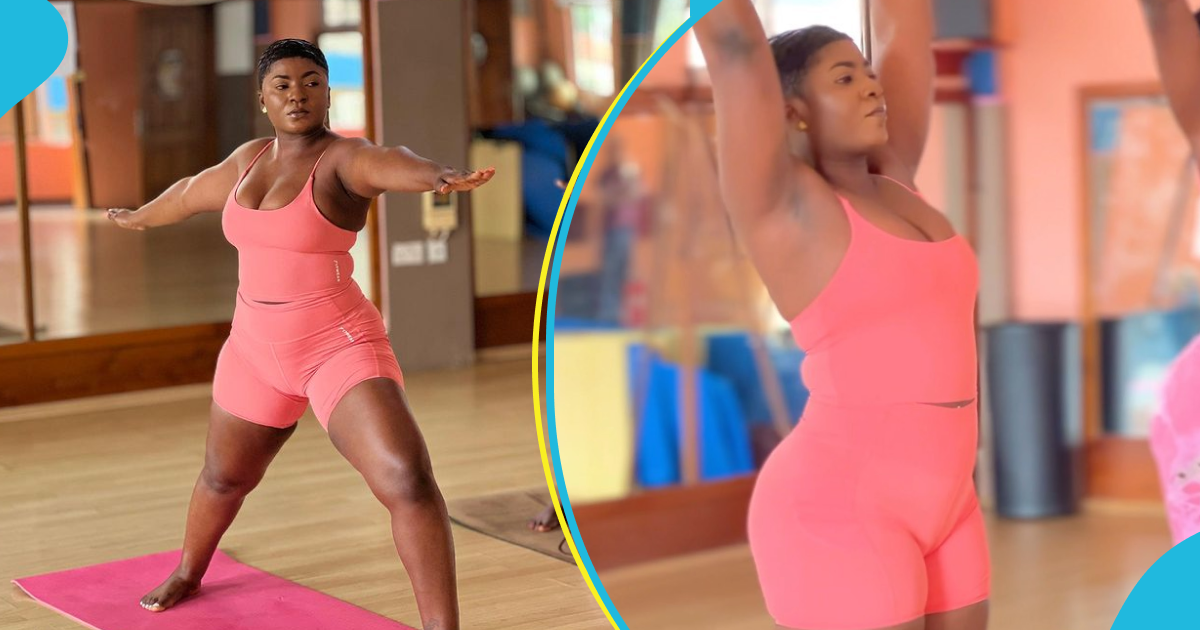 Ahuofe Patri in a yoga session