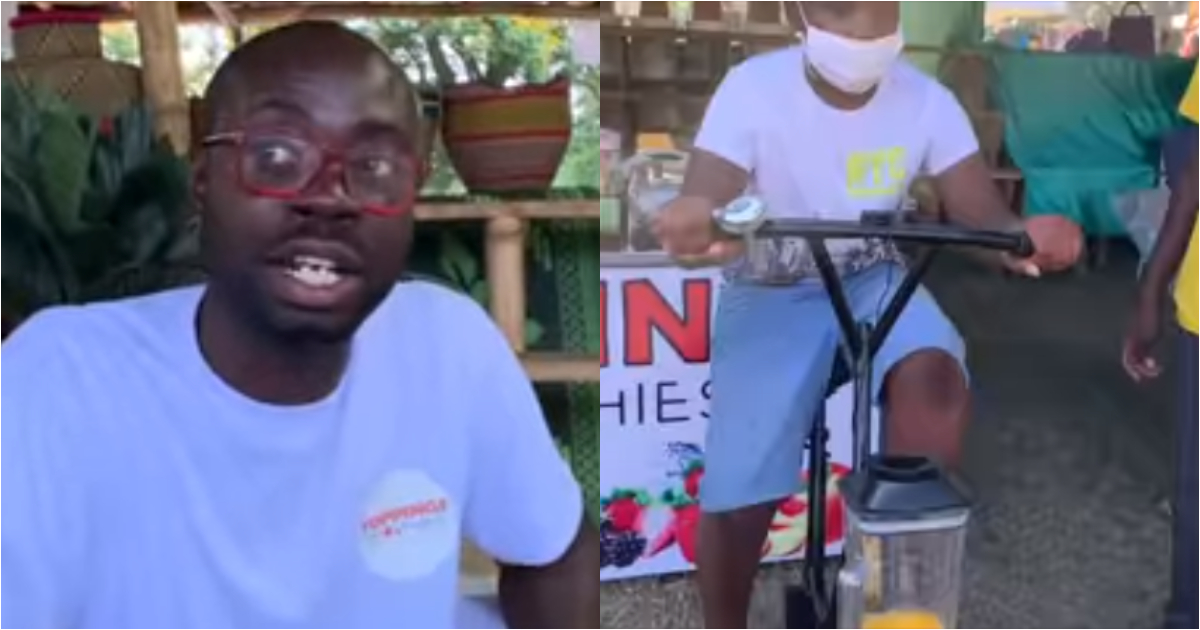 Kwadwo Asare Apori: Meet the Ghanaian lecturer who makes smoothie bikes and turns old bathtubs into chairs