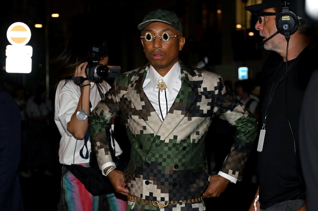 Pharrell Williams à son premier défilé à Paris pour Louis Vuitton, le 20 juin 2023
