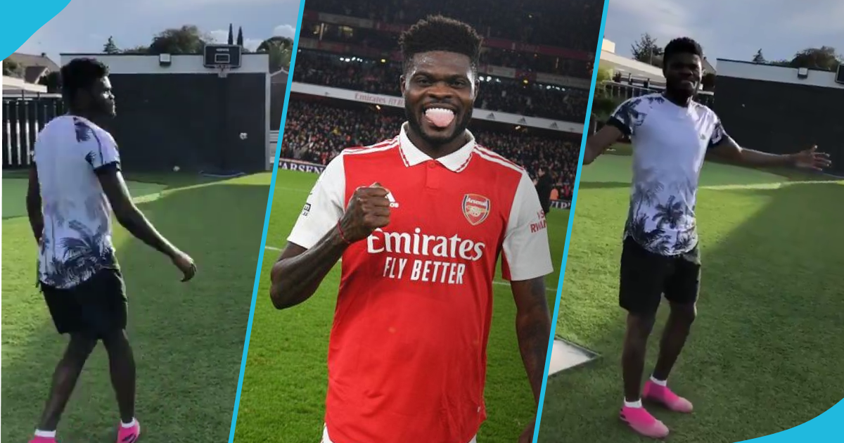 Thomas Partey: Old video of Arsenal player kicking a ball into a basketball net with just one kick emerges