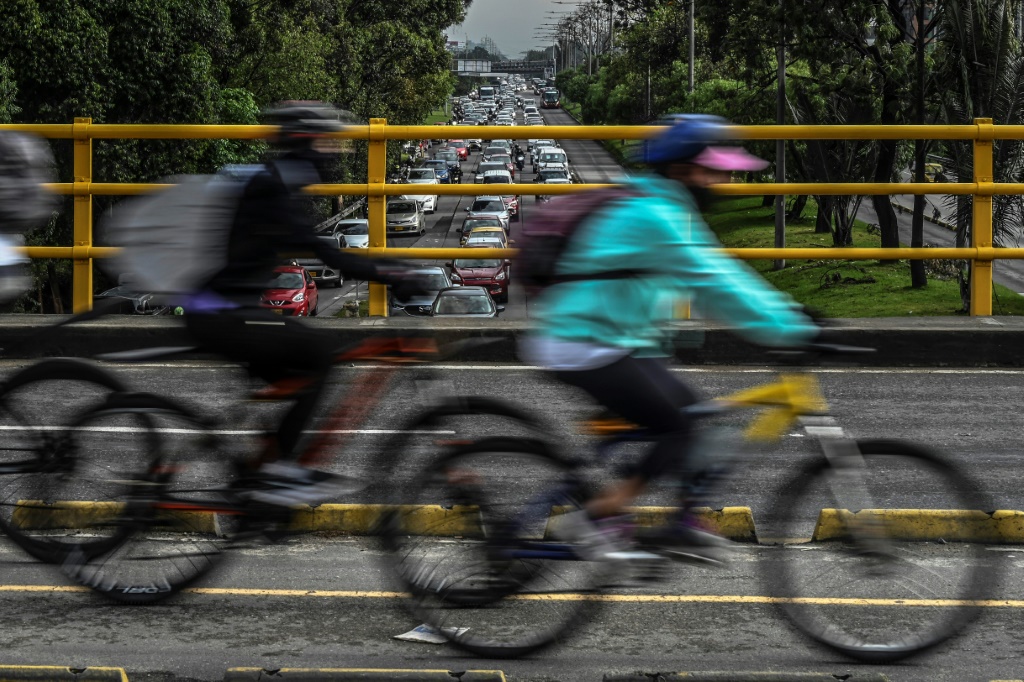 Cycling massively increased in popularity in gridlocked Bogota during the coronavirus pandemic