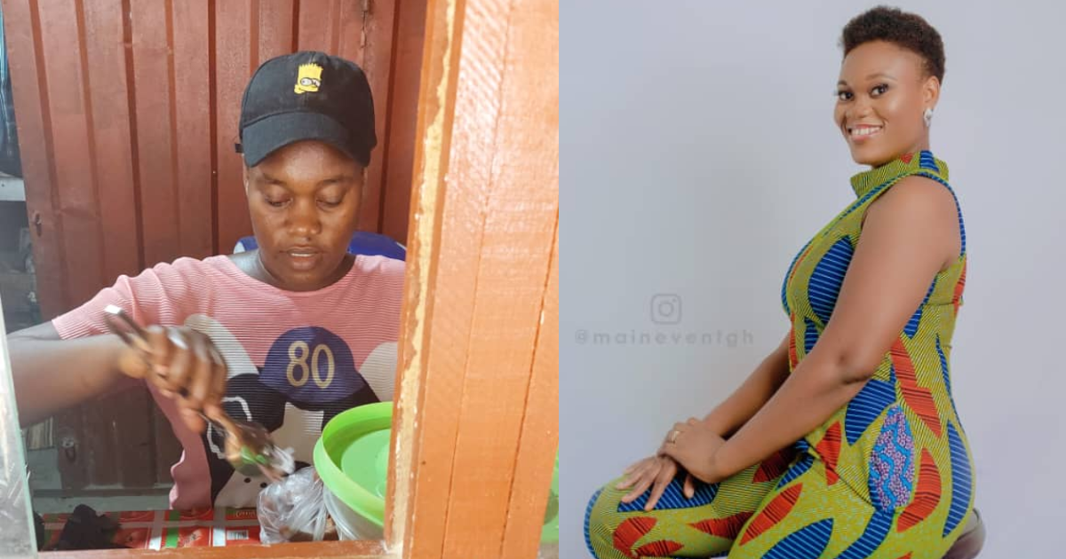 Meet the gorgeous university graduate who sells kenkey for a living