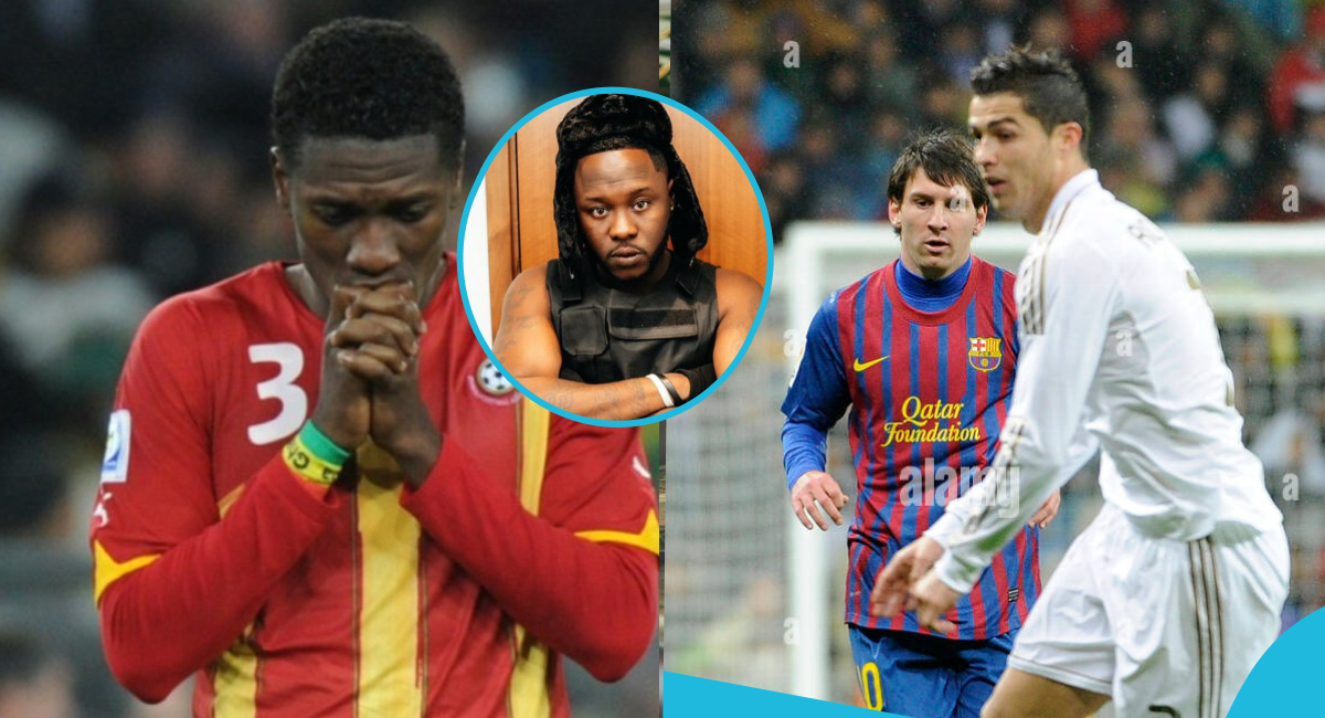 Asamoah Gyan, Cristiano Ronaldo, Messi and Medikal