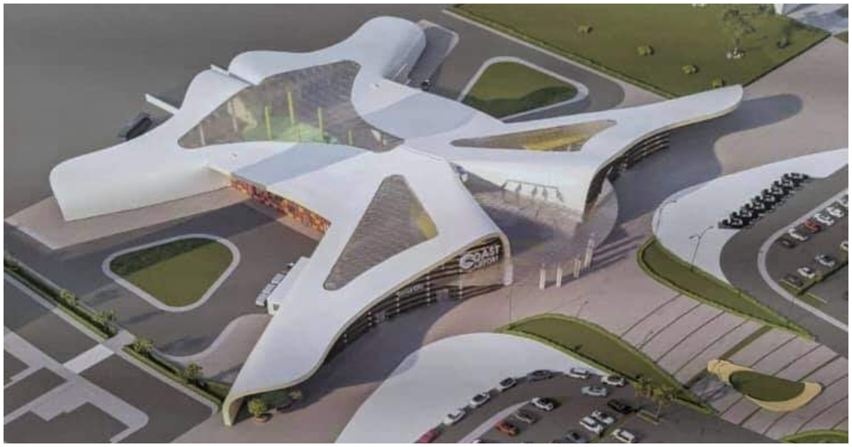 Kofi designs international airport for Cape Coast