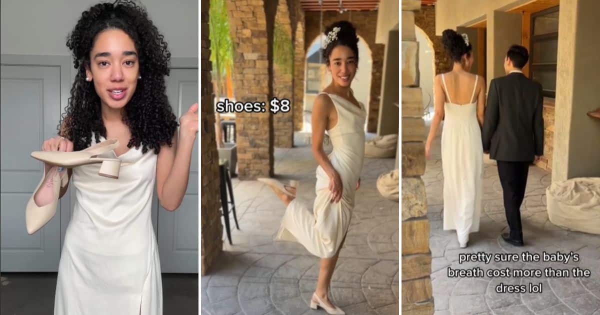 Bride leaves peeps dumbfounded, spends only GH¢30 on wedding dress bought at thrift store