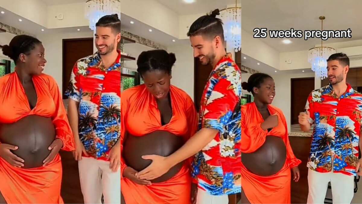 Pregnant lady with big stomach after just 25 weeks dances with husband in video: "Definitely twins"