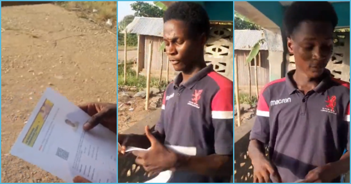 WASSCE: Boy prints out result slip, tears it into pieces after checking his grades, video trends