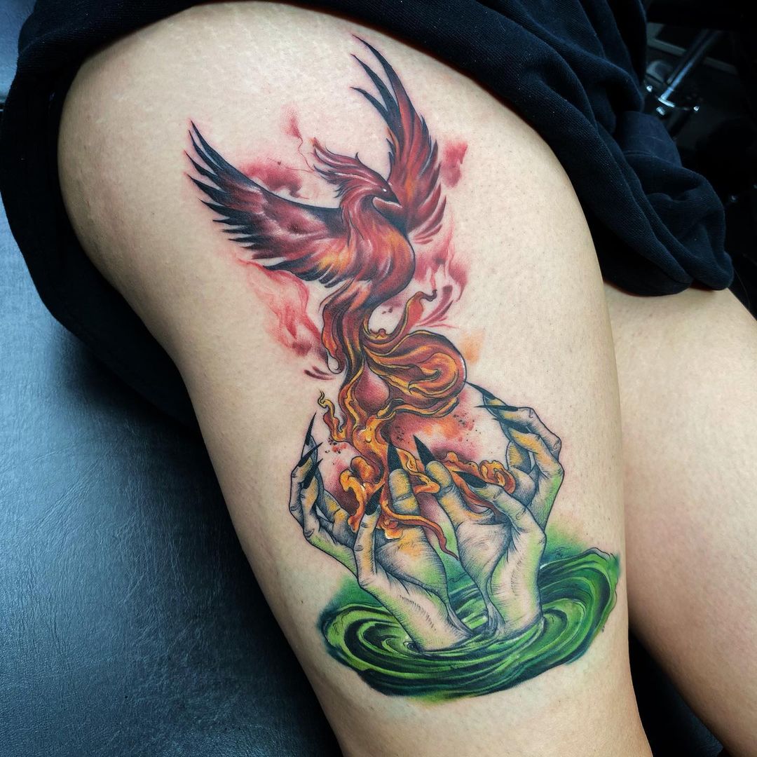 rising phoenix tattoo by jake｜TikTok Search